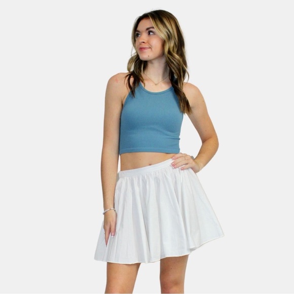 Free People Gaia Skirt white SIZE LARGE 1204 - Picture 3 of 7